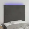 Image de vidaXL Tête de lit à LED Gris foncé 80x5x118/128 cm Velours