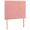 Image de vidaXL Tête de lit à LED Rose 80x5x118/128 cm Velours