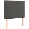 Image de vidaXL Tête de lit à LED Gris foncé 90x5x118/128 cm Velours