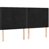 Image de vidaXL Tête de lit à LED Noir 180x5x118/128 cm Velours