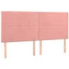 Image de vidaXL Tête de lit à LED Rose 200x5x118/128 cm Velours