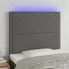 Image de vidaXL Tête de lit à LED Gris 100x5x118/128 cm Similicuir