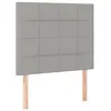 Image de vidaXL Tête de lit à LED Gris clair 80x5x118/128 cm Tissu
