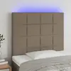 Image de vidaXL Tête de lit à LED Taupe 80x5x118/128 cm Tissu