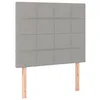 Image de vidaXL Tête de lit à LED Gris clair 100x5x118/128 cm Tissu