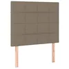 Image de vidaXL Tête de lit à LED Taupe 100x5x118/128 cm Tissu
