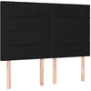 Image de vidaXL Tête de lit à LED Noir 144x5x118/128 cm Tissu