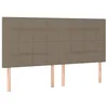 Image de vidaXL Tête de lit à LED Taupe 160x5x118/128 cm Tissu