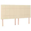 Image de vidaXL Tête de lit à LED Crème 160x5x118/128 cm Tissu