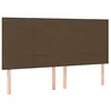 Image de vidaXL Tête de lit à LED Marron foncé 180x5x118/128 cm Tissu