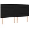 Image de vidaXL Tête de lit à LED Noir 200x5x118/128 cm Tissu