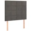 Image de vidaXL Hoofdbord LED 80x5x118/128 cm fluweel donkergrijs