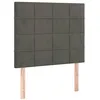 Image de vidaXL Tête de lit à LED Gris foncé 90x5x118/128 cm Velours