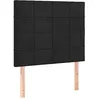 Image de vidaXL Tête de lit à LED Noir 100x5x118/128 cm Velours