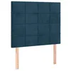 Image de vidaXL Tête de lit à LED Bleu foncé 100x5x118/128 cm Velours