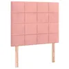 Image de vidaXL Tête de lit à LED Rose 100x5x118/128 cm Velours