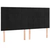 Image de vidaXL Tête de lit à LED Noir 180x5x118/128 cm Velours