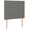 Image de vidaXL Tête de lit à LED Gris foncé 80x5x118/128 cm Tissu