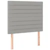 Image de vidaXL Tête de lit à LED Gris clair 90x5x118/128 cm Tissu