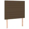 Image de vidaXL Hoofdbord LED 100x5x118/128 cm stof donkerbruin