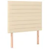 Image de vidaXL Hoofdbord LED 100x5x118/128 cm stof crèmekleurig
