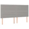 Image de vidaXL Tête de lit à LED Gris clair 160x5x118/128 cm Tissu