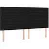 Image de vidaXL Tête de lit à LED Noir 160x5x118/128 cm Tissu