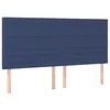 Image de vidaXL Tête de lit à LED Bleu 200x5x118/128 cm Tissu