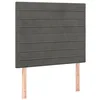 Image de vidaXL Tête de lit à LED Gris foncé 80x5x118/128 cm Velours