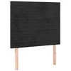 Image de vidaXL Tête de lit à LED Noir 90x5x118/128 cm Velours