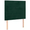 Image de vidaXL Hoofdbord LED 90x5x118/128 cm fluweel donkergroen