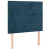 Image de vidaXL Tête de lit à LED Bleu foncé 90x5x118/128 cm Velours