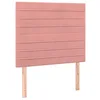 Image de vidaXL Tête de lit à LED Rose 100x5x118/128 cm Velours