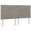 Image de vidaXL Tête de lit à LED Gris clair 200x5x118/128 cm Velours