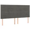 Image de vidaXL Tête de lit à LED Gris foncé 200x5x118/128 cm Velours