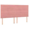 Image de vidaXL Tête de lit à LED Rose 200x5x118/128 cm Velours