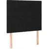 Image de vidaXL Hoofdbord LED 80x5x118/128 cm stof zwart