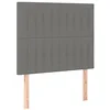 Image de vidaXL Hoofdbord LED 90x5x118/128 cm stof donkergrijs