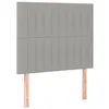 Image de vidaXL Tête de Lit à LED Meuble de Chambre à Coucher Accessoire de Lit Simple Tête de Cadre de Lit Intérieur Gris Clair 100x5x118/128 cm Tissu