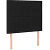 Image de vidaXL Hoofdbord LED 100x5x118/128 cm stof zwart