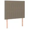 Image de vidaXL Tête de lit à LED Taupe 100x5x118/128 cm Tissu