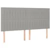 Image de vidaXL Tête de lit à LED Gris clair 200x5x118/128 cm Tissu