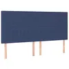 Image de vidaXL Tête de lit à LED Bleu 200x5x118/128 cm Tissu