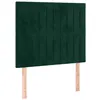 Image de vidaXL Tête de lit à LED Vert foncé 80x5x118/128 cm Velours