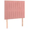 Image de vidaXL Tête de lit à LED Rose 80x5x118/128 cm Velours