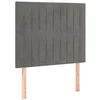 Image de vidaXL Tête de lit à LED Gris clair 100x5x118/128 cm Velours