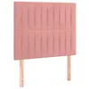 Image de vidaXL Tête de lit à LED Rose 100x5x118/128 cm Velours