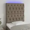 Image de vidaXL Tête de lit à LED Taupe 80x7x118/128 cm Tissu