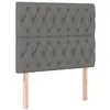 Image de vidaXL Hoofdbord LED 90x7x118/128 cm stof donkergrijs