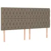Image de vidaXL Tête de lit à LED Taupe 200x7x118/128 cm Tissu